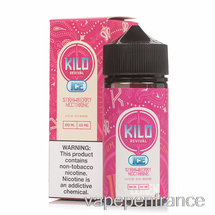 Nectarine De Fraise Glacée - Kilo Revival - Stylo Vape 100ml 0mg